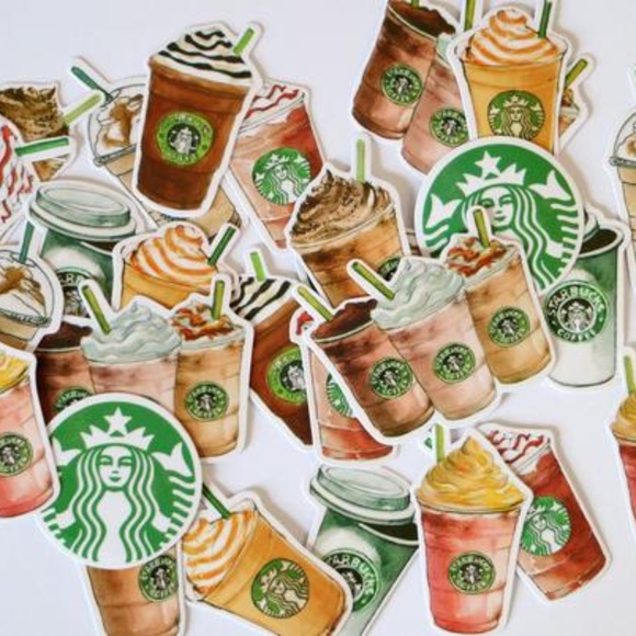 Accessories - Lot of 25 STARBUCKS 2" Stickers Coffee Theme NEW